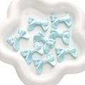 Perline a fiocco in acrilico blu chiaro effetto AB per gioielli fai-da-te e artigianato - Fiocco di Nastro / Confezione da 5 (32x24mm) / Blu