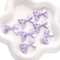 Perline a fiocco viola chiaro cangiante per braccialetti fai-da-te e gioielli, 7 pezzi - Fiocco di Nastro / Confezione da 5 (32x24mm) / Viola