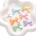 Perle a fiocco in acrilico arcobaleno AB per braccialetti fai da te in sette colori macaron - Fiocco di Nastro / Confezione da 10 (32x24mm) / Colori Misti Casuali