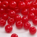 Vibrant red glass seed beads for DIY jewelry making with smooth reflective surface - Red Reflective Texture Round Beads (#36)