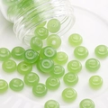 Light green glass seed beads in a round flat shape for DIY jewelry making - Style #35