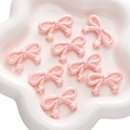 Ciondoli a fiocco e stelle in resina iridescente rosa per bracciali e catene DIY - Fiocco Stella / Confezione da 5 (34x20mm) / Rosa