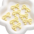 Ciondoli a fiocco giallo pallido cangiante con stelle per gioielli fai da te fatti a mano - Fiocco Stella / Confezione da 5 (34x20mm) / Giallo