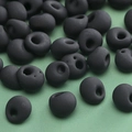 Matte black irregular teardrop glass beads for DIY jewelry and bracelet making - Irregular Matte Black