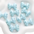 Perline a fiocco in acrilico blu chiaro con finitura AB per creazione di gioielli fai-da-te - Fiocco a Doppio Strato / Confezione da 2 (31x21mm) / Blu