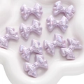 Perle a fiocco in acrilico viola pastello AB con finitura iridescente per gioielli - Fiocco a Doppio Strato / Confezione da 2 (31x21mm) / Viola