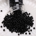 DIY black glass seed beads 2mm for jewelry making poured from bottle onto white shell tray - Round Beads (#01) / 3mm 10g/Pack / Black