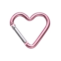 Pink heart-shaped aluminum carabiner hook for DIY keychains and bag accessories - Heart-shaped Design 44x45mm Pink. / 1pc/pack