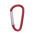 Red aluminum D-shaped carabiner keychain clip for outdoor accessories and DIY crafts - D-ring 24x46mm Red. / 1pc/pack