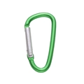 Green D-shape aluminum carabiner keychain with a durable silver spring gate hook - D-ring Buckle 24x46mm Green / 1pc/pack