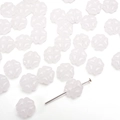 Translucent white four-leaf clover resin beads for DIY jewelry making and bracelets - 10 Pieces Pack / White Jade