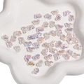 Irisierende Schmetterlingsperlen aus Acryl für DIY Schmuck und Bastelarbeiten - Kleiner Schmetterling / 10x7mm (2 Stück/Packung) / Weiß