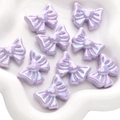 Perline a fiocco in acrilico viola AB aurora con cuore per gioielli fai-da-te - Fiocco con Motivo a Cuore / Confezione da 2 (28x22mm) / Viola