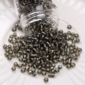 Dark silver glass seed beads for DIY jewelry making poured on a white ceramic plate - Seed Beads / 3mm (Approx. 1mm Aperture, 10g/Pack, Approx. 350pcs) / Silver-Lined