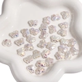 Irisierende weiße Schmetterlingsperlen aus ABS für DIY-Schmuck und Handwerksprojekte - Schmetterling / 13x10mm (2 Stück/Packung) / Weiß