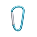 Light blue D-shaped aluminum carabiner clip with silver spring gate for DIY keychains - D-shaped Buckle 24x46mm Sky Blue. / 1pc/pack