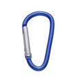 Blue aluminum heart shaped carabiner hook with spring clip for DIY keychains and bags - D-ring Buckle 24x46mm Royal Blue. / 1pc/pack