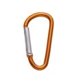 Orange and silver aluminum D-ring carabiner clip with spring gate for keychains - D-ring Buckle 24x46mm Orange / 1pc/pack