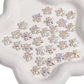 Sternförmige irisierende ABS-Perlenimitationen für DIY-Schmuck und Handwerksarbeiten - Seestern / 12mm (2 Stück/Packung) / Weiß