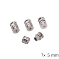 7x5mm silver plated nut capsule screw clasp for DIY necklace and bracelet jewelry - Style #03 / 1 Piece / White K/Silver