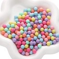 Cuentas de acrílico mate color macaron para joyería DIY en un pequeño plato blanco - Sin Agujero (50 Piezas/Paquete) / 8mm / Color macarrón