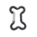 Matte black bone-shaped aluminum carabiner hook for DIY keychains and bag accessories - Bone Buckle 49x32mm Black / 1pc/pack