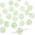 Light green translucent clover glass beads for DIY jewelry making and necklaces - Light Green