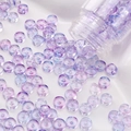 DIY colorful 6x3mm disc beads in light purple and blue gradient for jewelry making - 10g/Pack (Approx. 40 Pieces) / Light Purple