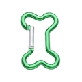 Green bone-shaped aluminum carabiner keychain for DIY backpacks and hanging accessories - Bone Buckle 49x32mm Green / 1pc/pack