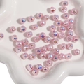 Irisierende hellrosa ABS-Perlenimitationen für DIY-Schmuck und handgemachte Bastelarbeiten - Konkave Bohne / 8mm (2 Stück/Packung) / Rosa