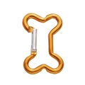 Orange bone-shaped aluminum alloy carabiner with silver spring clip for backpacks - Bone Buckle 49x32mm Orange / 1pc/pack