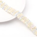 Franjeband in pastel macaronkleuren met goudstiksel voor DIY naaien en decoratie - 2 Gouden Lijnen 2cm Breedte / Teal