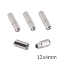 Silver screw barrel clasps in 13x4mm for DIY jewelry making and necklace connection - Style #07 / 1 Piece / White K/Silver