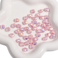 Unregelmäßige meerjungfrau-rosa ABS-Perlen mit Aurora-Glanz für DIY-Schmuck - Kleiner Stein / 8x9mm (2 Stück/Packung) / Rosa