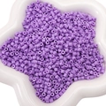 Perles en acrylique violettes de 4 mm pour bijoux DIY dans un plateau en céramique - 10g/Paquet Environ 300pcs / Violet