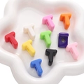 Perline colorate a forma di T in acrilico per creazioni artigianali di gioielli DIY - Lettera T