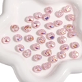 Unregelmäßige hellrosa irisierende ABS-Perlen mit Regenbogen-Effekt für DIY-Schmuck - Kartenform Abzeichen / 10mm (2 Stück/Packung) / Rosa