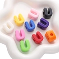 Perline colorate in acrilico a forma di U per creazioni fai-da-te e braccialetti - Lettera U