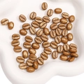 Perles en acrylique café marron foncé avec paillettes dorées pour création de bijoux - 8×10mm (Ouverture d'environ 1mm) / Ensemble de 20 Pièces / Café