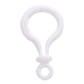 Gancio portachiavi bianco in acrilico a forma di lampadina con chiusura a scatto per DIY - Bianco (32×56mm)