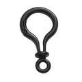 Moschettone a pera in metallo nero lucido per portachiavi fai da te e accessori - Nero (32×56mm)