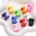 Perline colorate in acrilico con lettera Z maiuscola per braccialetti fai da te - Lettera Z