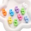 Perline acriliche colorate a forma di numero 5 per la creazione di gioielli fai da te - Numero 5