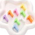 Perline colorate in acrilico numero uno per braccialetti fai-da-te in vassoio a stella - Numero 7