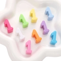 Perline acriliche colorate numero 1 per creazione gioielli fai da te assortite - Numero 1