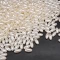 Oval cream white ABS faux pearl beads with holes for DIY jewelry making and necklaces - Oval (Style 09)