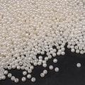 Lustrous white ABS round imitation pearls with pre-drilled holes for DIY jewelry - Round Bead (Style 11)