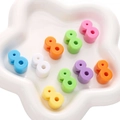 Perline colorate in acrilico numero 8 con foro per gioielli fai da te e braccialetti - Numero 8