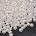 Round white ABS imitation pearls with pre-drilled holes for DIY jewelry making - Round Bead (Style 17)