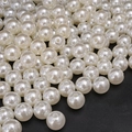 Lustrous round ABS imitation pearls in creamy white for DIY jewelry making - Round Bead (Style 23)